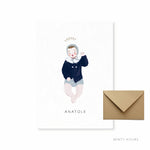 Carte Bébé ANATOLE - Blond / Brun