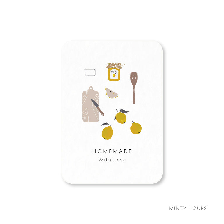 Pour accompagner un message, un cadeau, ou pour embellir la maison, découvrez nos petites cartes décoratives Minty Hours imprimées avec des encres surfines sur papier d’art, et façonnées à la main